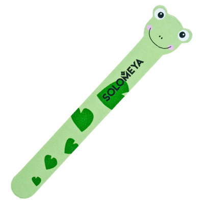 Solomeya Пилка для натуральных и искусственных ногтей  #180/220 "Лягушка"/ Frog Nail File 96422