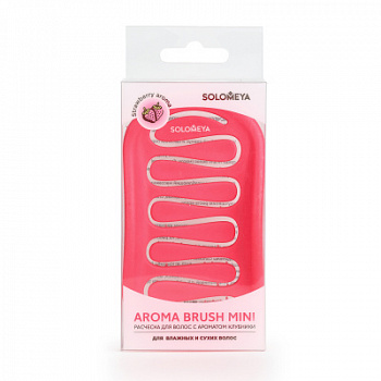 Solomeya Aroma Brush for Wet&Dry hair Strawberry mini