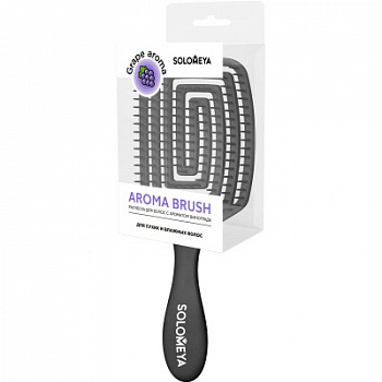 Solomeya Wet Detangler Brush Paddle Grape  MZ006