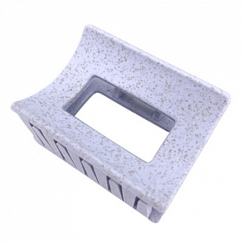 Solomeya Straw Claw Hair Clip Square, Blue